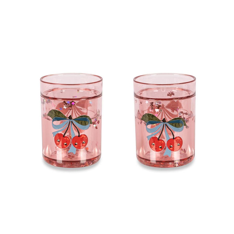 2 - Pak Glitter Kop med Cherry Bow