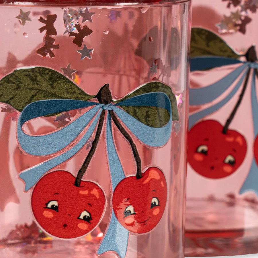 2 - Pak Glitter Kop med Cherry Bow