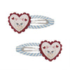 2er-Pack Haarspangen Seafriend Heart (Groß)