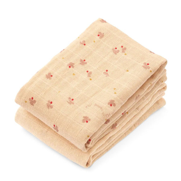 2 - Pak Lewis Muslin Stofbleer i Mini Butterfly/Apple Blossom Mix