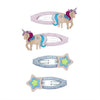 4er-Pack Haarspangen Magical Unicorn