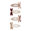 4er-Pack Haarspangen Skinny Velvet Bow