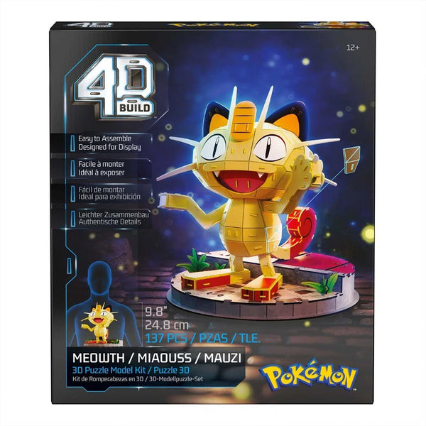 4D Puslespil med Pokemon Meowth (24 cm)