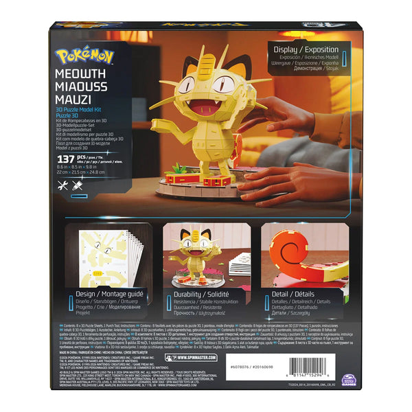 4D Puslespil med Pokemon Meowth (24 cm)
