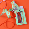 Geschenkenband-Set Schulkind, Flieder/Feuerrot-Orange