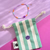 Perlenarmband Smile Lila/Orange