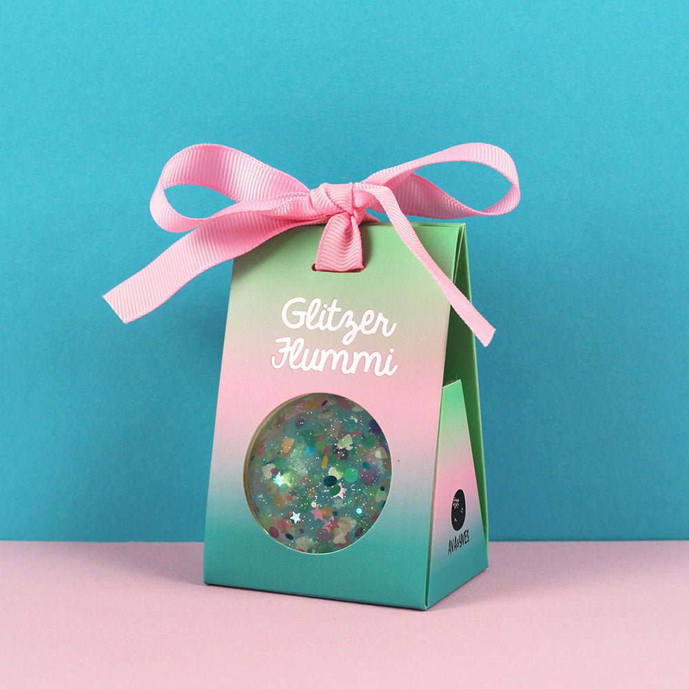 Flummiball Mit Konfetti, Sterne/Herzen/Glitzer Pastel
