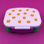 Brotdose/Lunchbox Mit Herausnehmbarem Einsatz, Smile - Flieder/Grün/Violett
