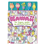 Aktivitetsbog med Blyanter: Kawaii