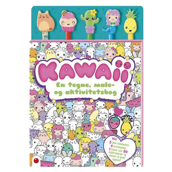 Aktivitetsbog med Blyanter: Kawaii