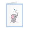 Karte mit Elefant - Blau (A6)