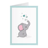 Karte mit Elefant - Mint (A6)