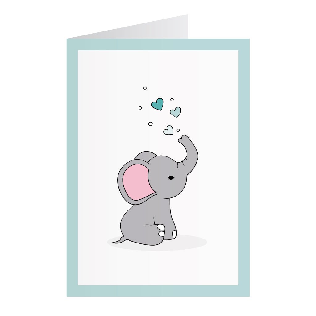Kort Med Elefant Mint (A6)