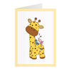 Karte mit Giraffe - Gelb (A6)