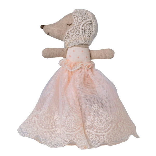 Baby Mus i Rosa Dåbskjole