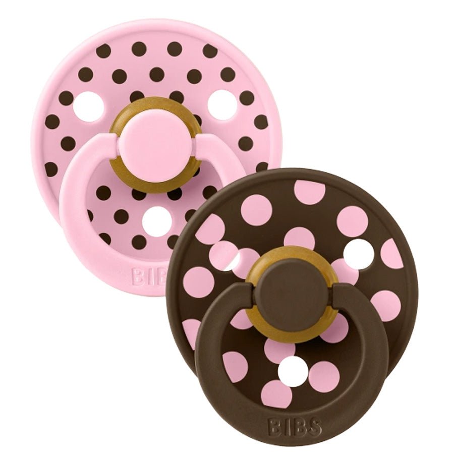 Bibs Studio Sut 2 - Pak Polka Str 2, Baby Pink / Mocha