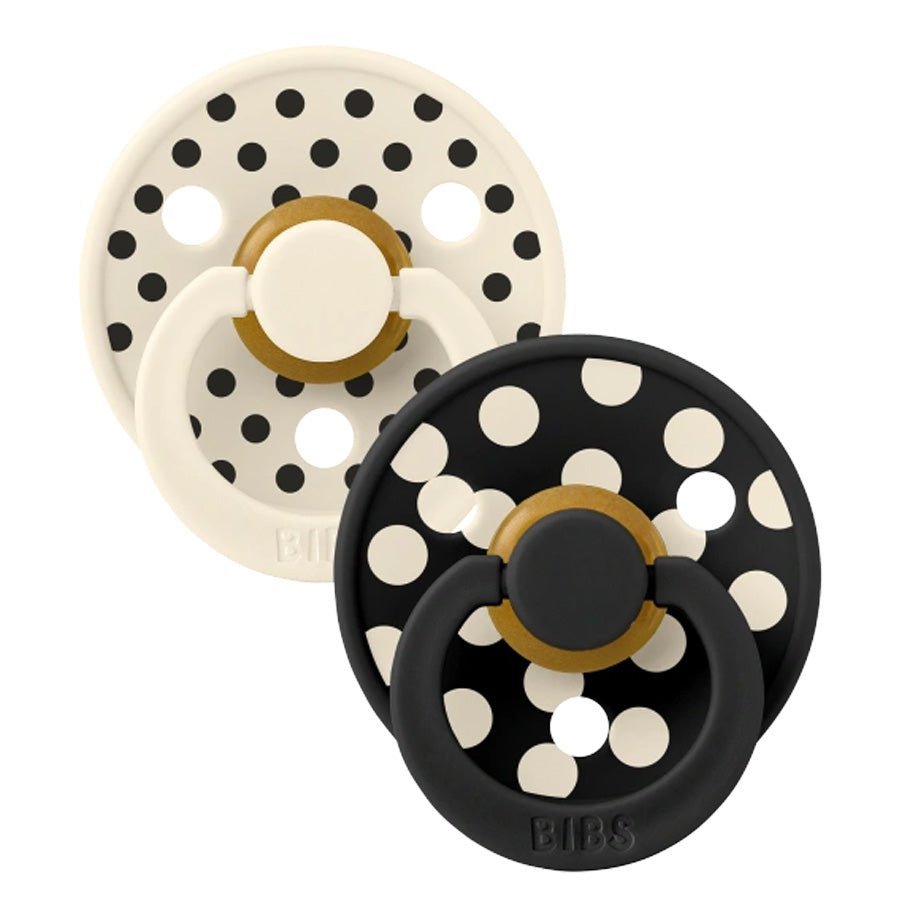 Bibs Studio Sut 2 - Pak Polka Str 2, Ivory / Black