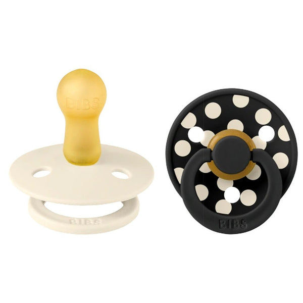 Bibs Studio Sut 2 - Pak Polka Str 2, Ivory / Black