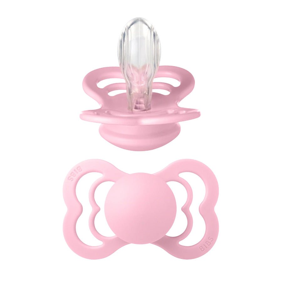 Bibs Supreme Silikone Sut, Str 2 - Baby Pink