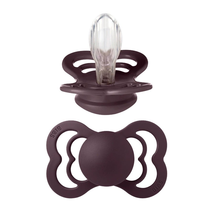Bibs Supreme Silikone Sut, Str 2 - Plum