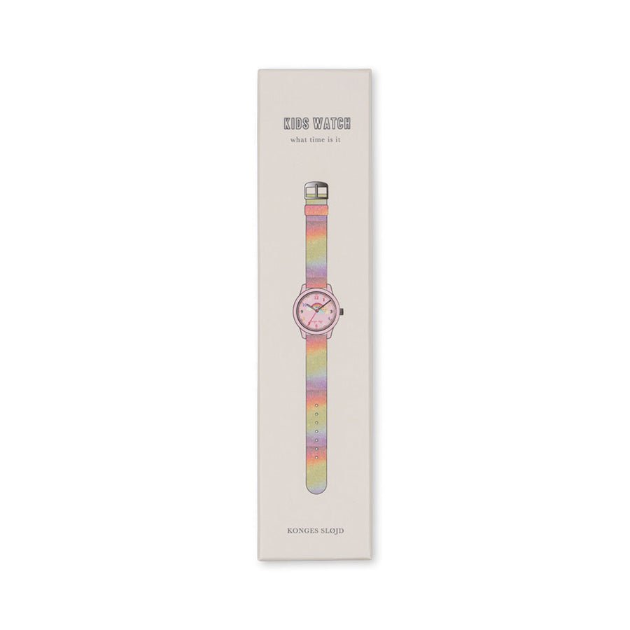 Børne Armbåndsur i Rainbow Glitter