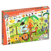 Observationspuslespil med Jungle (35 brikker)