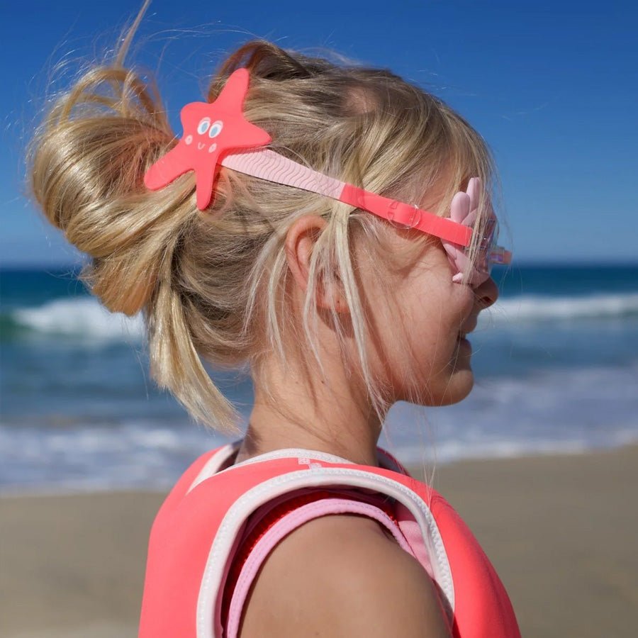 Dykkerbriller med Havfruen Melody i Neon Strawberry
