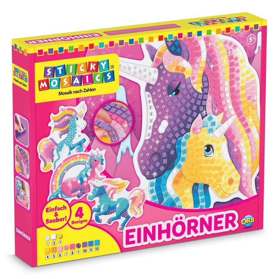 Enhjørninger med Klistremosaikker