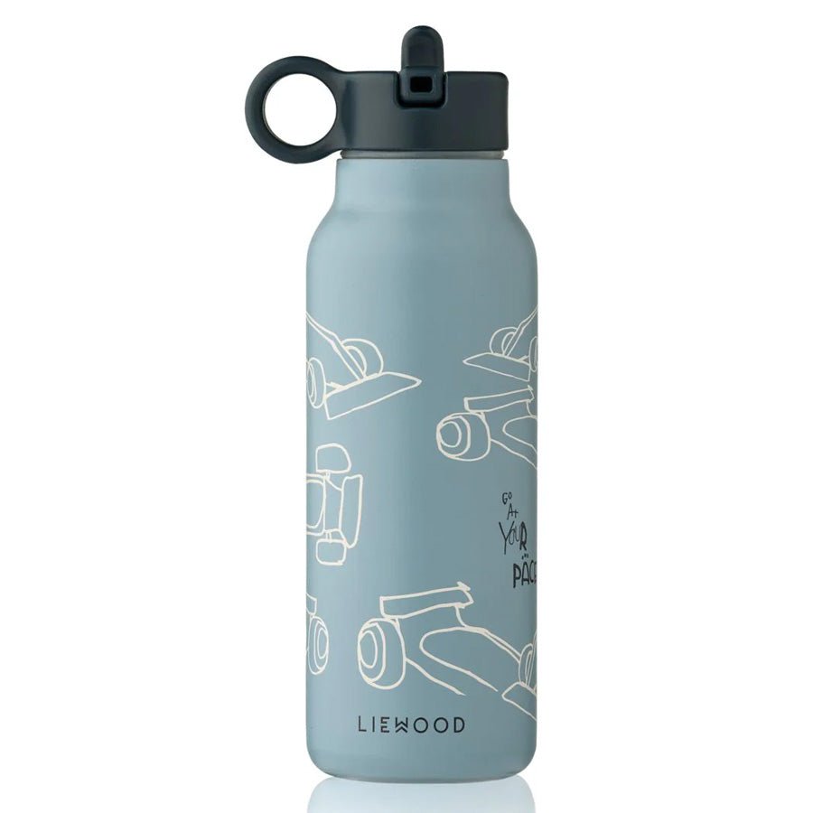 Falk Vandflaske i Race Cars/Beach Blue (350 ml)