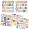 Magnetische Buchstaben 125 Stk. in Pastell