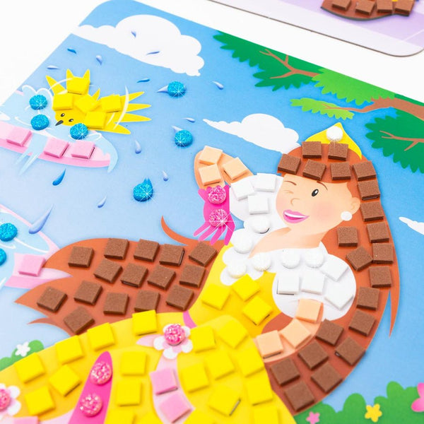 Glitrende Prinsesser med Klistremosaikker