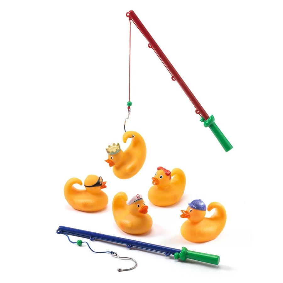 Gule Badeænder med Fiskestænger