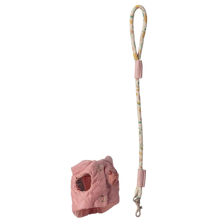 Halsbånd Og Snor Til Maileg Kæledyr i Rosa
