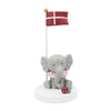 Tischflagge Elefant mit Maus und Ball