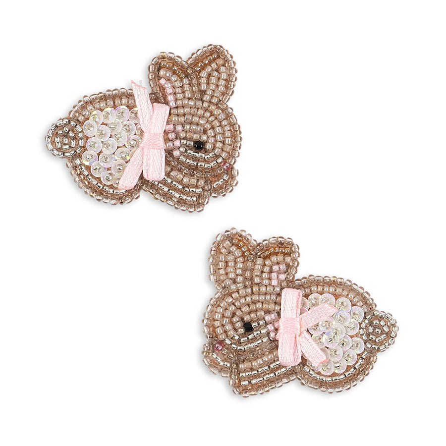 Konges Sløjd 2 - Pak Hårclips Kanin Med Perler, Bunny