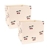 2er-Set Stoff-Aufbewahrungsboxen Cherry