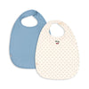 2-er-Pack Lätzchen Navy Dot/Rain Washed