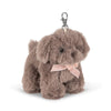 Taschenanhänger mit dunkelbraunem Hundewelpen