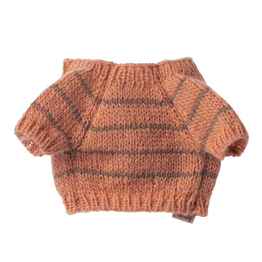 Koral Strikket Sweater til Maileg Hundehvalp