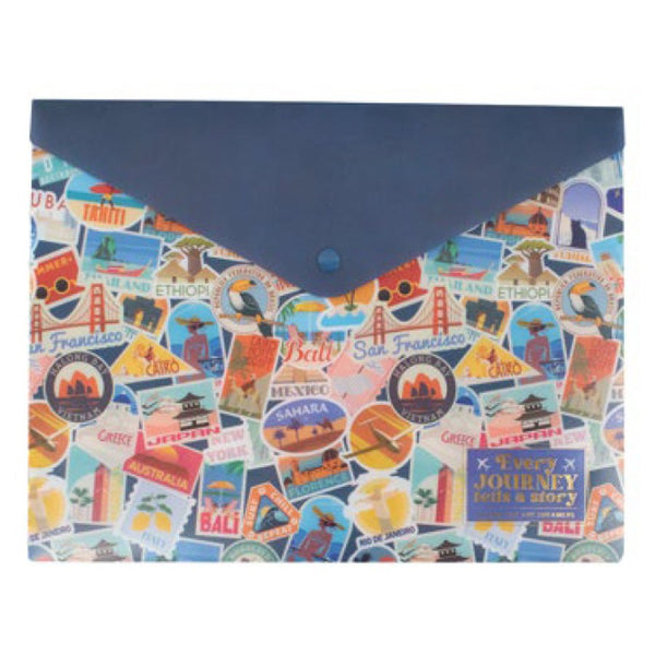 Travel Stickers Fold & Order Dokumentmappe (A4)