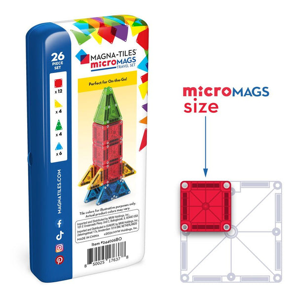 Magnetisk microMAGS Rejsesæt (26 Dele)