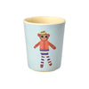 Melaminbecher mit Affenmotiv, matt (150 ml)