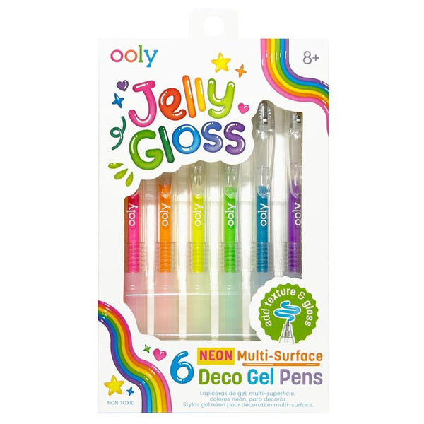 OOLY - Gelpen 6 Stk, Multi - surface Deco - Jelly Gloss Neon