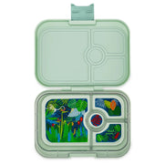 Panino Madkasse med 4 Rum i Sage Green/Jungle Tray