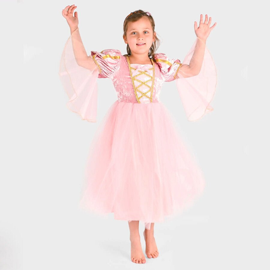 Prinsesse Kjole Pink Med Fletning
