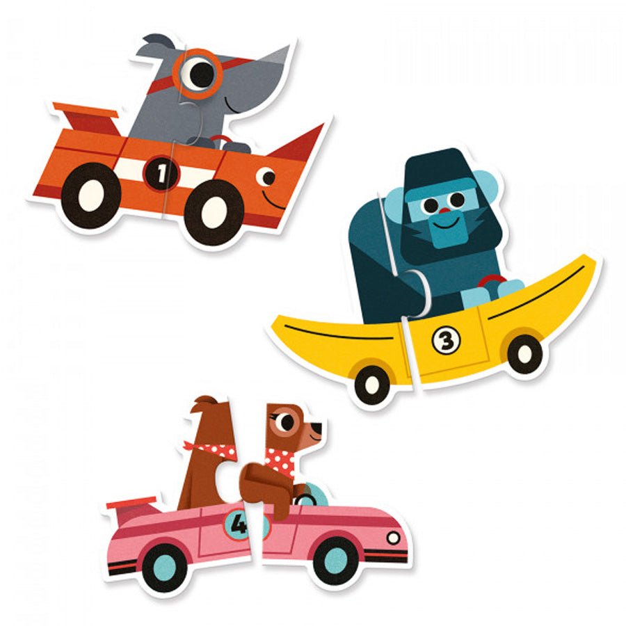 Puzzle Duo med Racerbiler