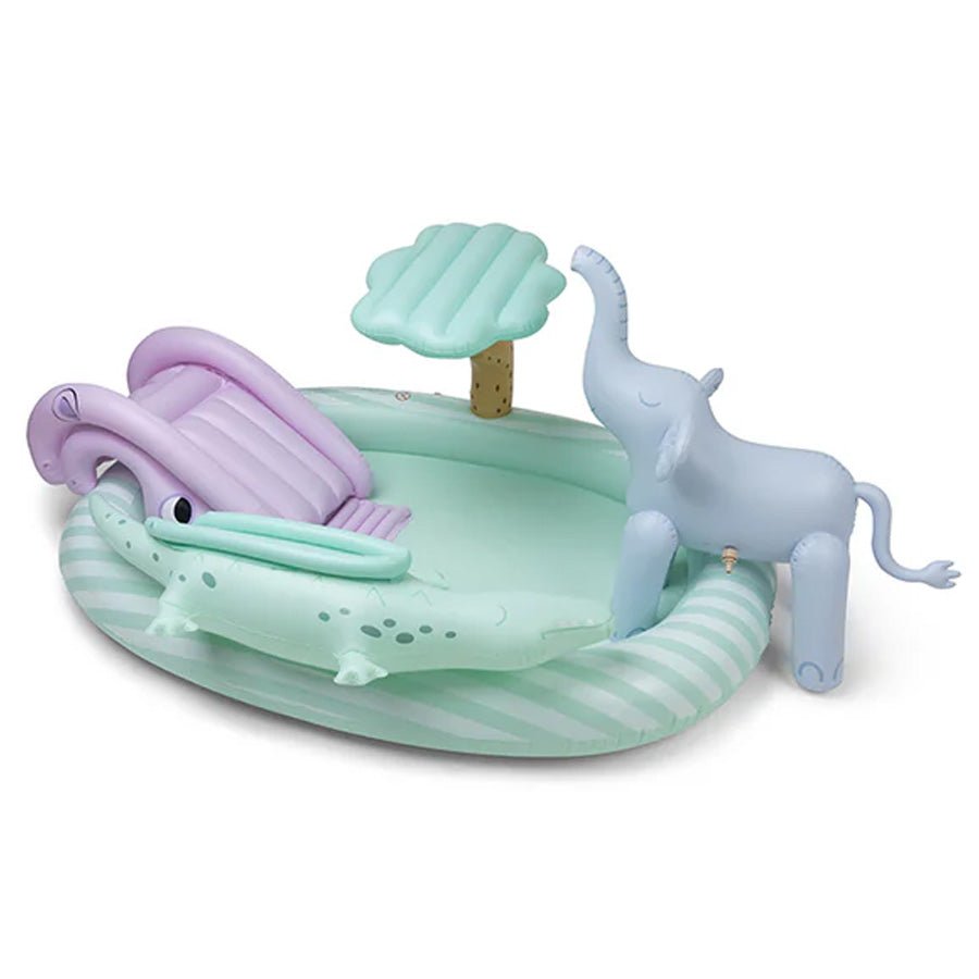Safari Adventure Badebassin med Rutsjebane (210 cm)