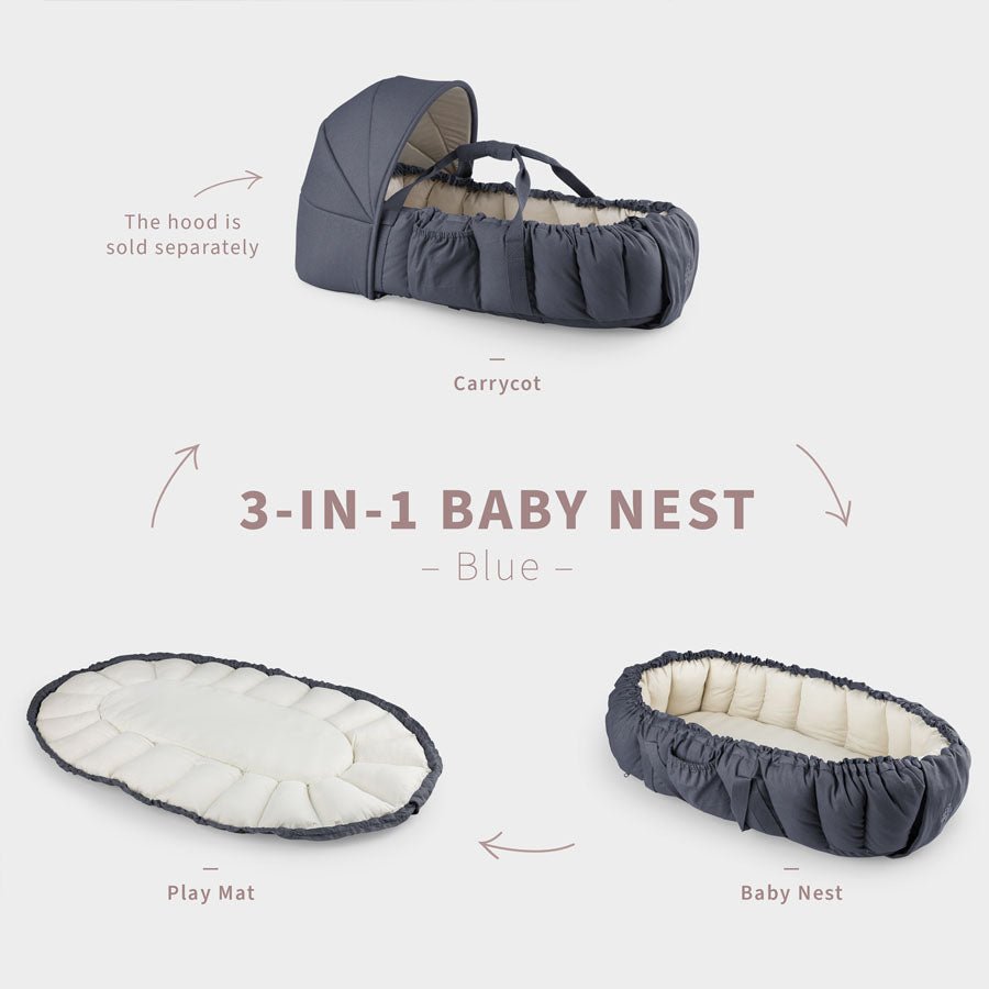 Sebra 3 - i - 1 Babynest, Blue