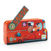 Silhouetten-Puzzle mit Brandbil (16 Teile)