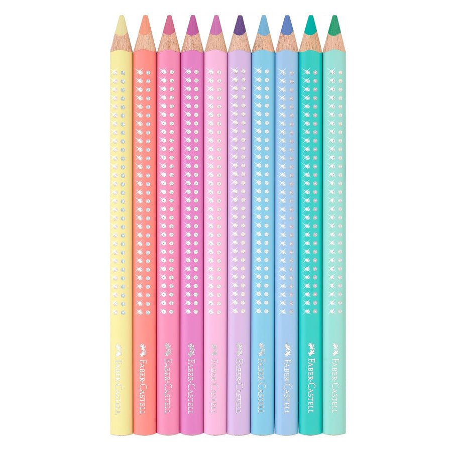 Sparkle Jumbo Farveblyanter i Pastel (10 stk)